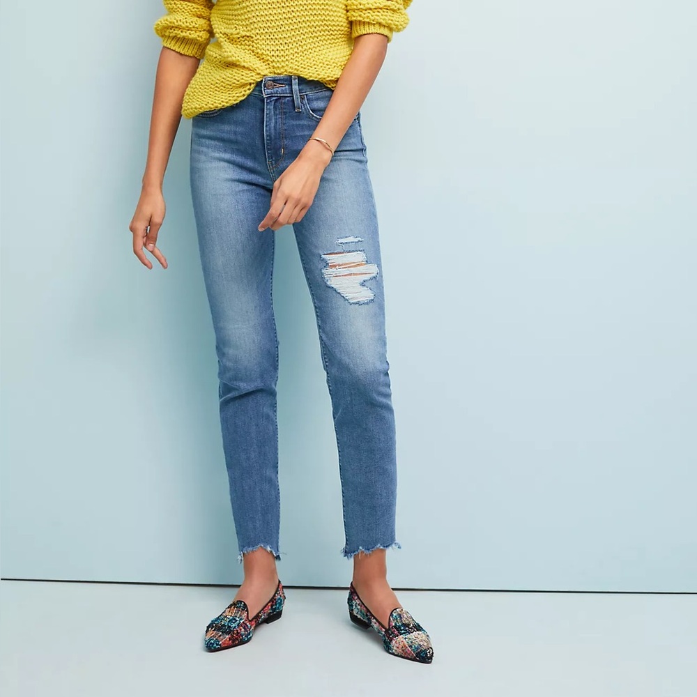 Levi's 724 High Rise Straight Crop Jeans (Stretch) | Sz 29 (F33S6)